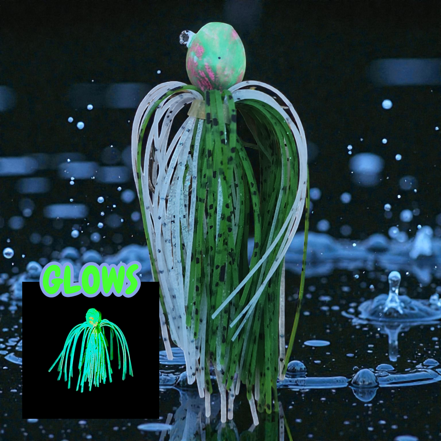 Glow Skirt Walleye Jigs