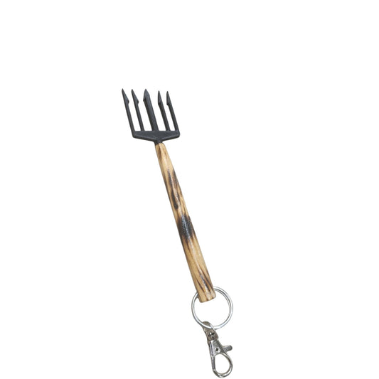 Mini Fish Spear Keychain – Handcrafted Handle